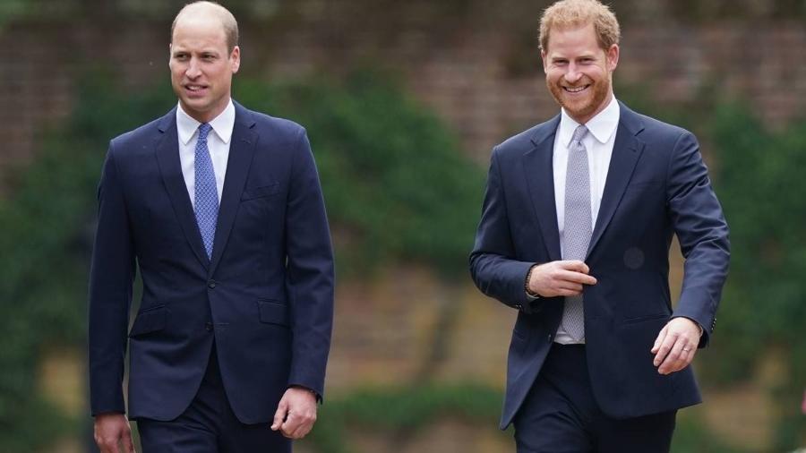 Príncipe William e Harry compareceram ao funeral do tio lorde Robert Fellowes - Reprodução