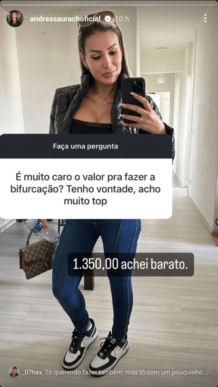 Story de Andressa Urach