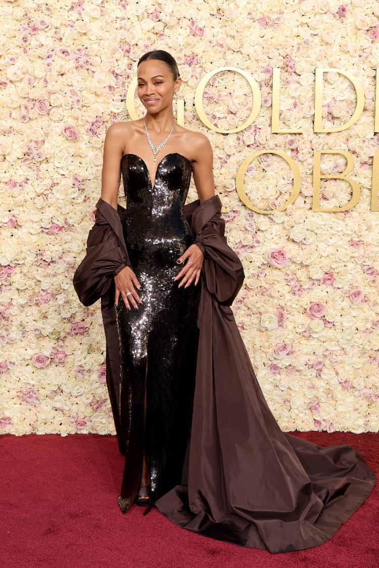 Zoe Saldana no Globo de Ouro 2025