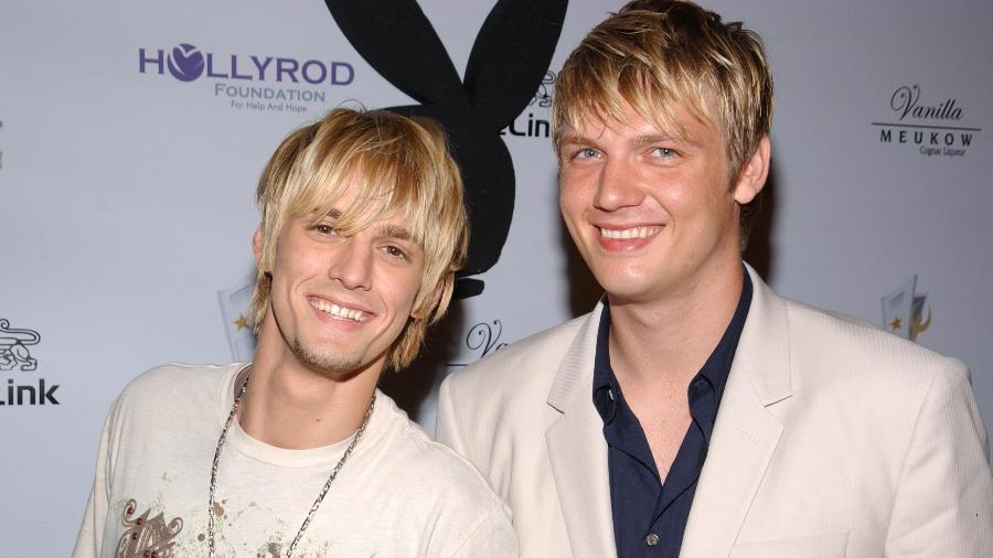 Aaron Carter e o irmão Nick  - Getty Images