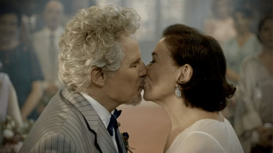 Nero (Edson Celulari) e Bebel (Lilia Cabral) em casamento de 'Fuzuê'