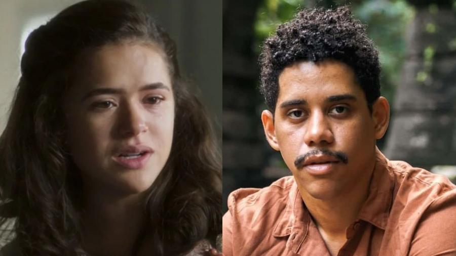 Maisa e Cauê Campos interpretam Bia e Basílio em "Garota do Momento" - Reprodução/Globo e Instagram