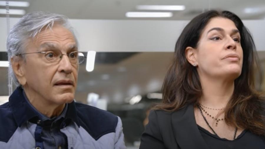 Caetano Veloso e Paula Lavigne em esquete do Porta dos Fundos - Reprodução