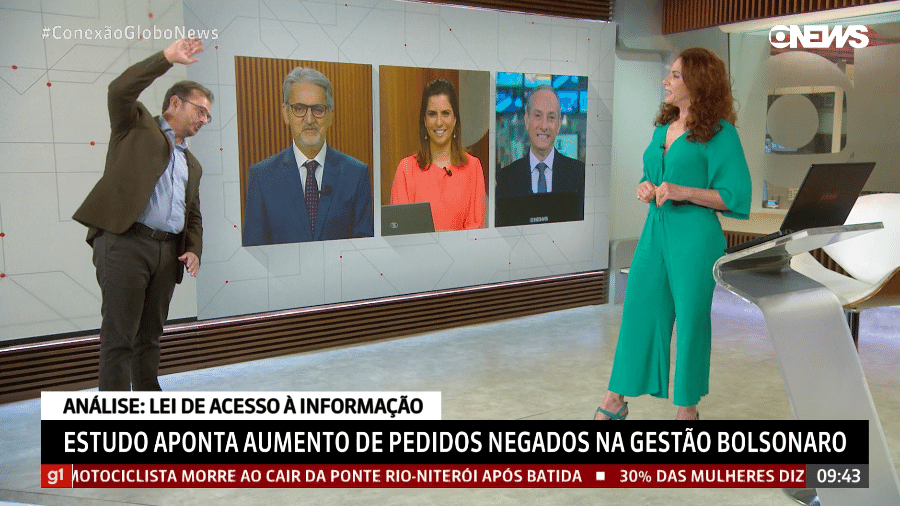 Octavio Guedes e Leilane Neubarth no "Conexão Globonews" - Reprodução / GloboNews