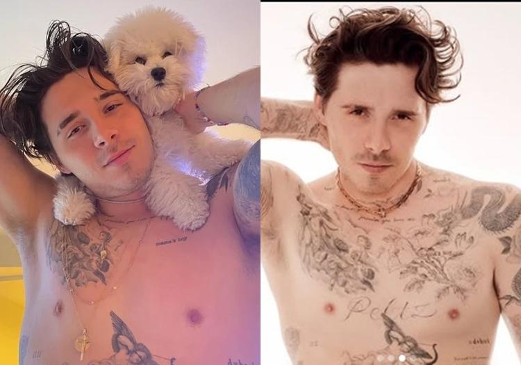 Brooklyn Beckham cobriu tatuagem dedicada à mãe com buquê de flores Brooklyn Beckham cobriu tatuagem dedicada à mãe com buquê de flores