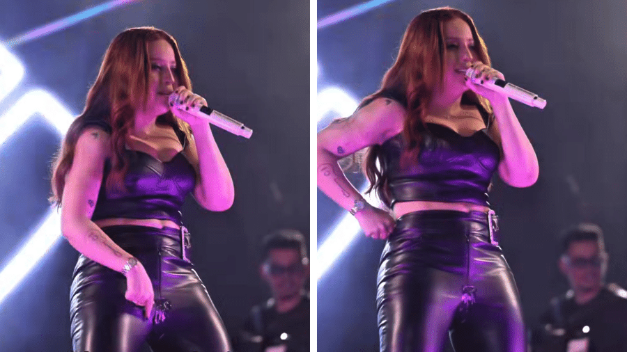 Mari Fernandez mostrou como lidou com calça rasgada durante show Mari Fernandez mostrou como lidou com calça rasgada durante show