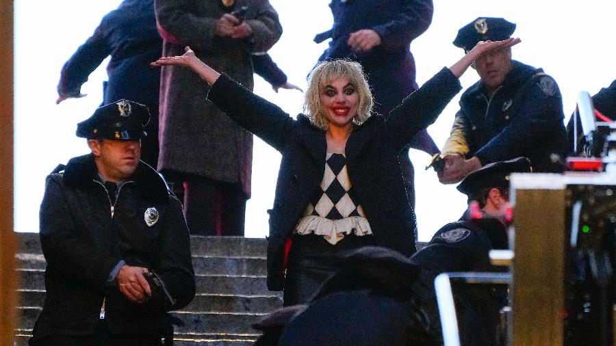 Lady Gaga no set de "Joker: Folie a Deux" - Gotham/GC Images