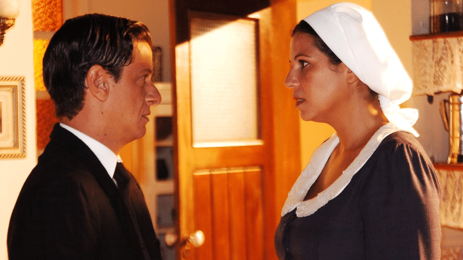 Eurico (Ernesto Piccolo) e Zulmira (Carla Daniel) em 'Alma Gêmea'