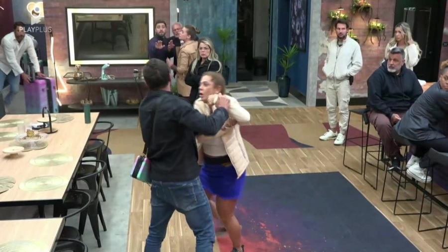 Power Couple 7: Dhomini volta a ser segurado em treta Power Couple 7: Dhomini volta a ser segurado em treta