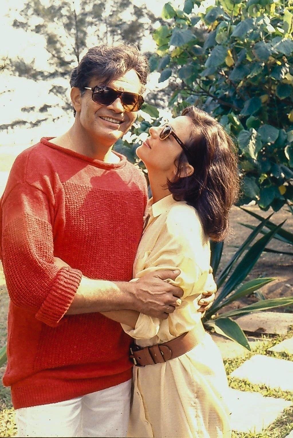 Novela "Roda de Fogo" (1986): Tarcísio Meira e Bruna Lombardi - Divulgação