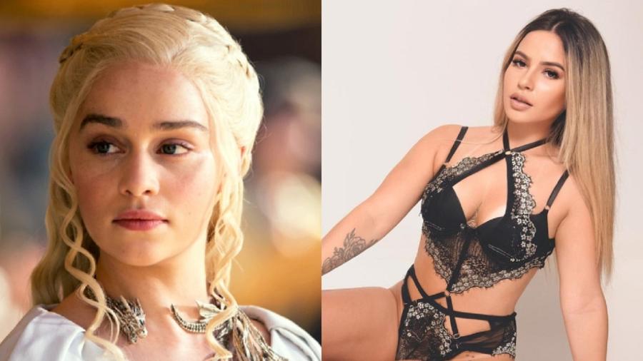 Eduarda Almeida se diz parecida com a personagem Daenerys Targaryen (Emilia Clarke), de "Game of Thrones" - Reprodução/Instagram