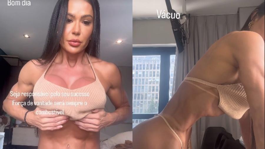 Gracyanne mostra abdômen definido após participar do BBB 25 - Reprodução/Instagram