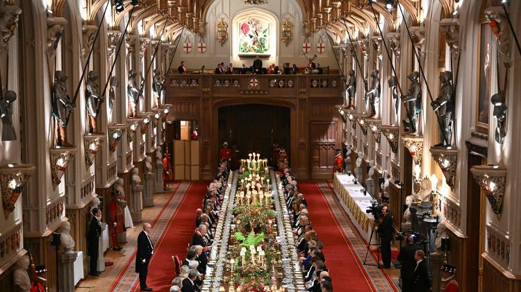 O luxuoso banquete de estado oferecido a Donald Trump pela família real