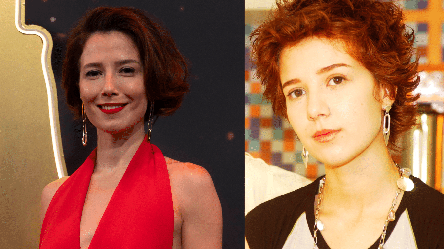 Marjorie Estiano atualmente e como Natasha, em Malhação