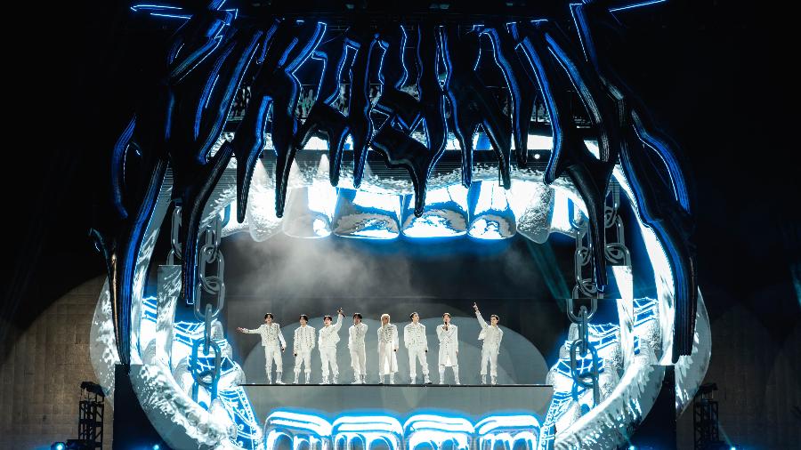 O grupo de k-pop Stray Kids durante show no Rio de Janeiro, no dia 1 de abril de 2025 O grupo de k-pop Stray Kids durante show no Rio de Janeiro, no dia 1 de abril de 2025