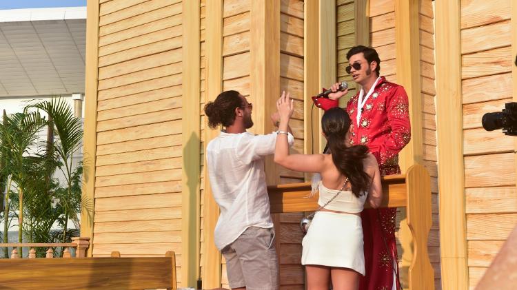 Larissa Manoela e Andre Luiz Frambach renovam votos de casamento no Rock in Rio