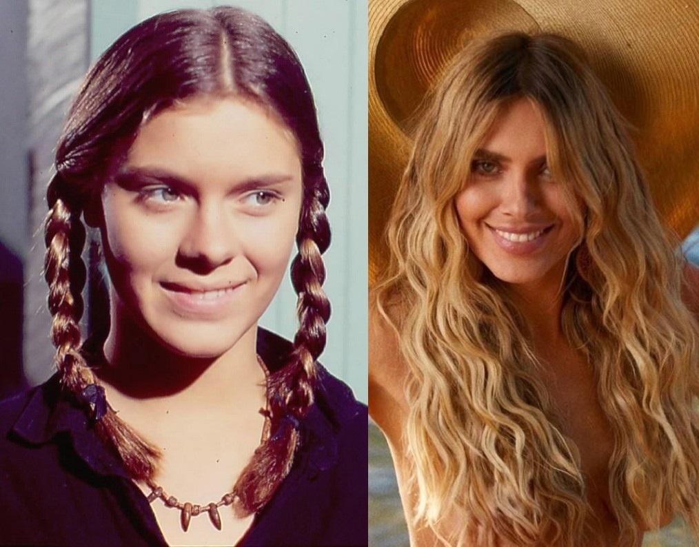 Carolina Dieckmann em 'Tropicaliente' (1994) e hoje - Reprodução