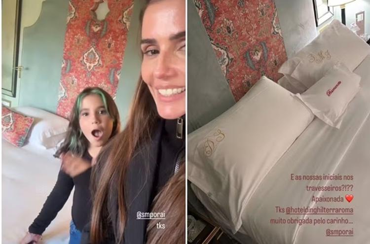Deborah Secco e filha viajam pela Itália Deborah Secco e filha viajam pela Itália