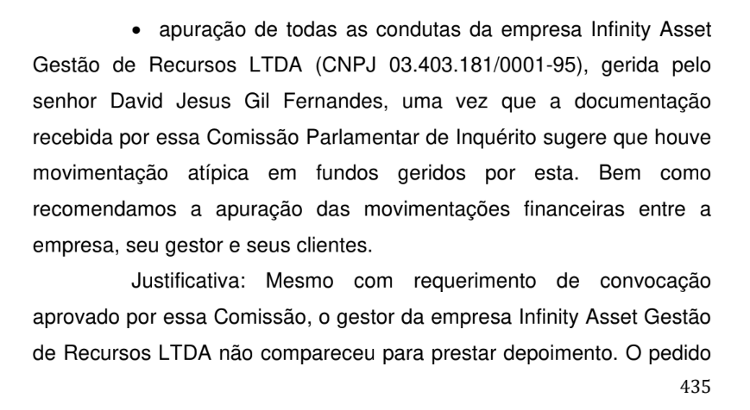 David Jesus Gil Fernandez, citado na CPI das Pirâmides Financeiras