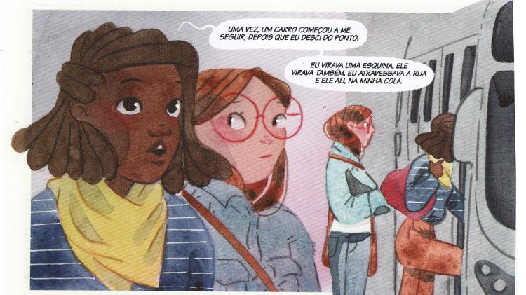 Tina e sua amiga Kátia na HQ "Tina", de Fefê Torquato - Divulgação/MSP - Divulgação/MSP