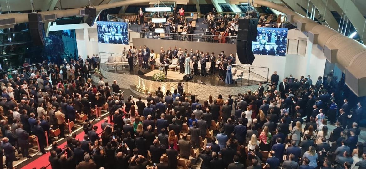 Culto de ação de graças pela posse de André Mendonça no STF, realizado na Catedral Baleia, em Brasília - Tainá Andrade/UOL