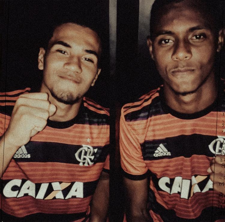Arthur Vinicius e Jhonata Ventura nos tempos de base do Flamengo