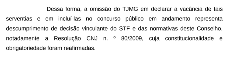 Trecho do texto do conselheiro do CNJ Marcello Terto
