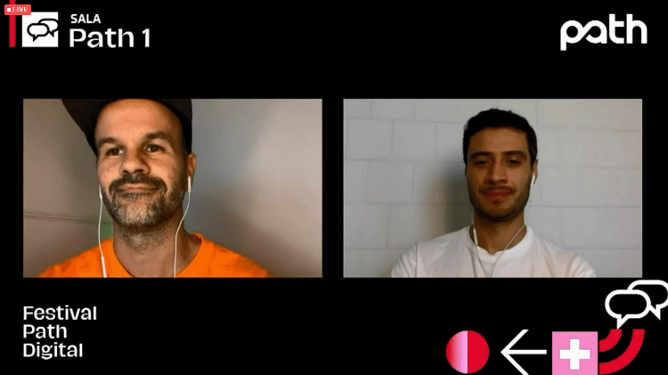 André Carvalhal e Danilo Novais na conversa 'O fim das tendências' - Festival Path/Reprodução - Festival Path/Reprodução