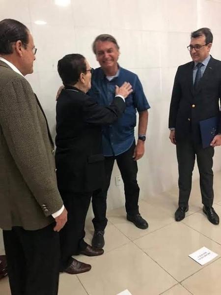 Divaldo Franco e Jair Bolsonaro juntos em Salvador, em julho de 2022