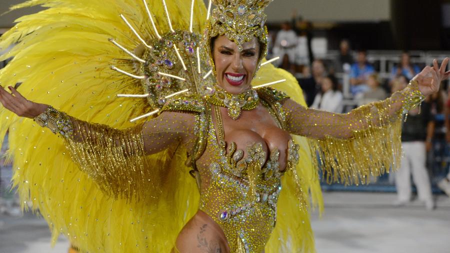 Tati Minerato, rainha de bateria da escola de samba Acadêmicos do Cubango, desfila no Rio em 20 de abril Tati Minerato, rainha de bateria da escola de samba Acadêmicos do Cubango, desfila no Rio em 20 de abril