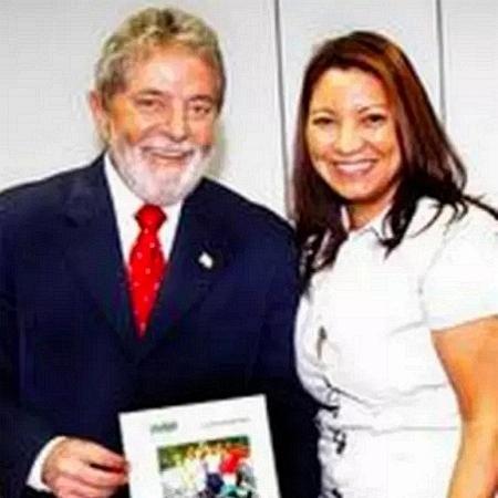 Janja posa com Lula nos anos 2000