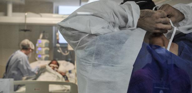 UTI destinada a pacientes com Covid-19 no hospital Emílio Ribas, em São Paulo