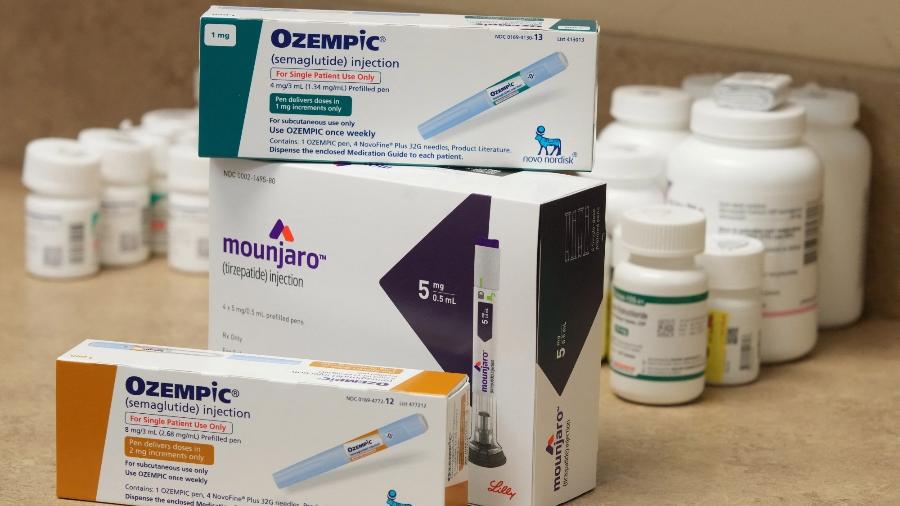Os medicamentos Mounjaro e Ozempic - George Frey/Reuters