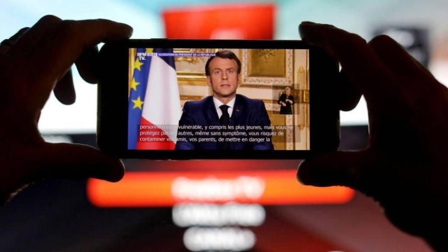 Pronunciamento do presidente francês Emmanuel Macron: "Estamos em guerra" - Eric Gaillard Reuters