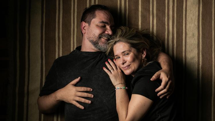 Karen Bozzano e Filipe Trielli, ambos com 46 anos, em seus segundos casamentos