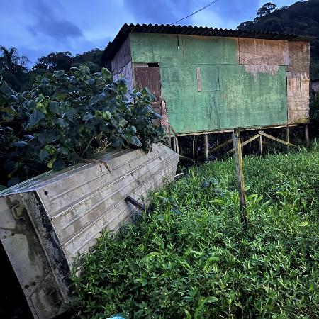 Barraco na favela Sítio Conceiçãozinha onde, segundo vizinhos, Filipe teria sido morto