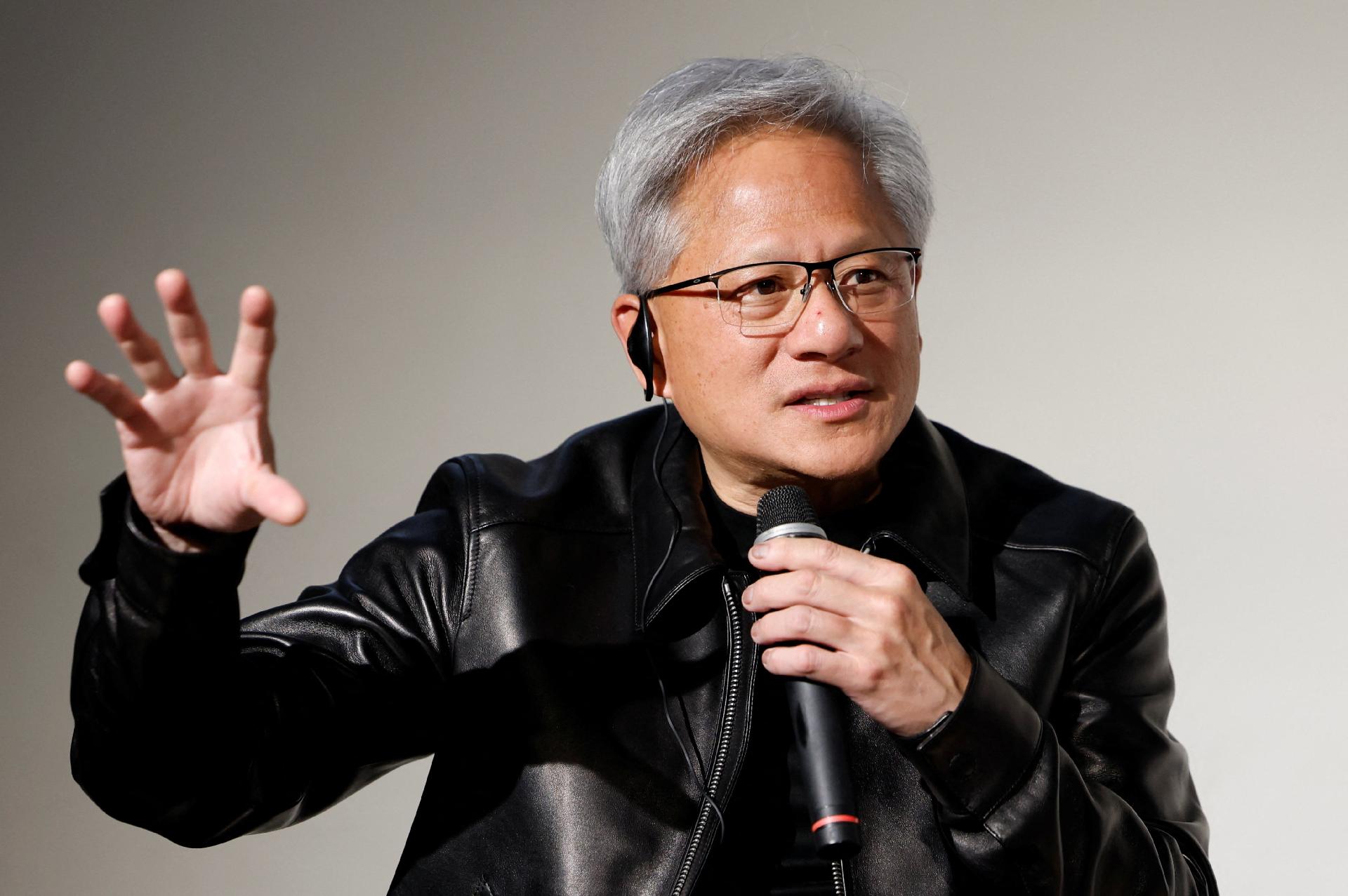 Jensen Huang, CEO da Nvidia, em entrevista coletiva em Tóquio, em julho de 2026 - undefined