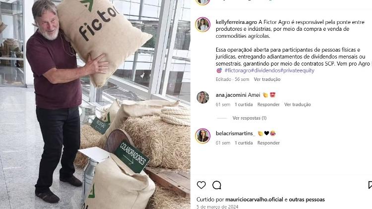 'Vem pro Agro', diz post promovendo SCP da Fictor