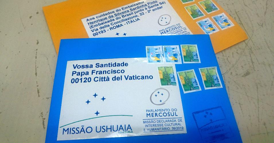 Cartas enviadas para o Papa Franscisco e para o embaixador do Brasil na Santa Sé