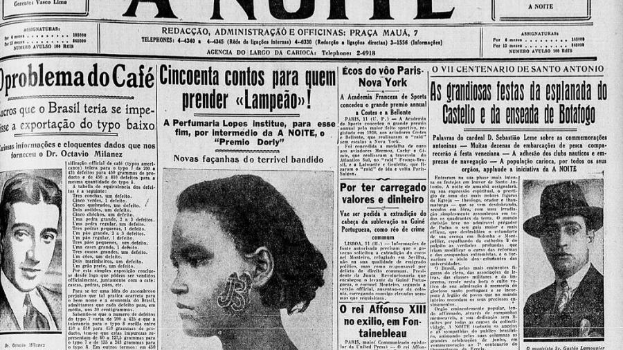 Capa de jornal exibe rosto de mulher "tatuado" com iniciais de cangaceiro - Reprodução