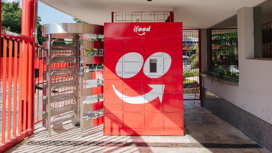 O iFood Box é um armário com toque de isolamento térmico para receber entregas - Luiza Florenzano/Divulgação