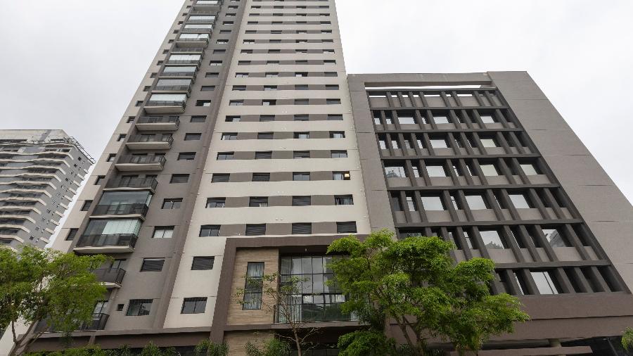 Prédio com apartamentos de moradia social na Vila Olímpia, zona oeste de São Paulo Prédio com apartamentos de moradia social na Vila Olímpia, zona oeste de São Paulo