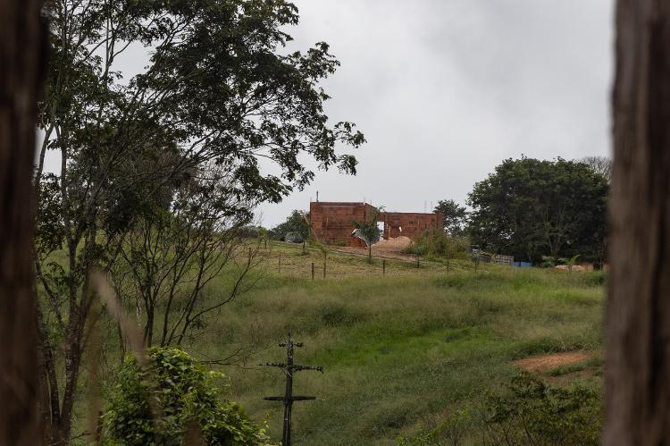 Casa em construção na divisa entre Itagibá e Ipiaú, na Bahia, que pertence a Rui Costa, ministro-chefe da Casa Civil