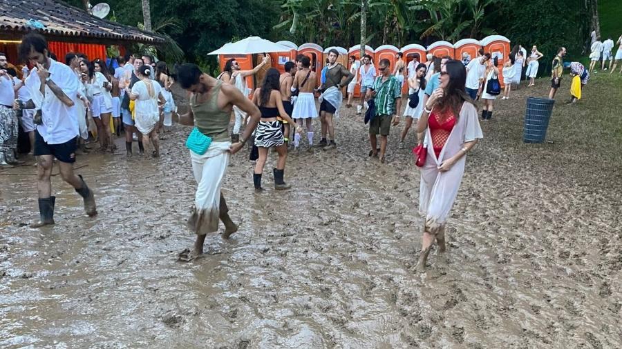 Festival Xama, em Paraty, virou um lamaçal após chuva forte na região - Acervo pessoal