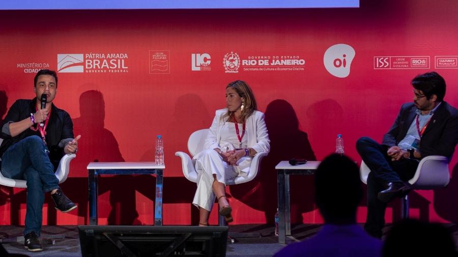 Luiz Fernando Oliveira, Maria Macedo e Timotheo Silveira debatem sobre sustentabilidade e alimentação saudável no Rio2C - Cacalos Garrastazu/Eder Content 2019
