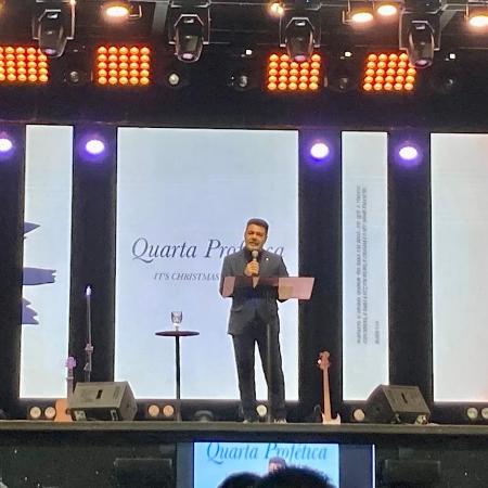 O pastor Marco Feliciano num culto na Igreja Pura Fé, antiga Igreja Batista da Lagoinha em São Paulo - Juliana Sayuri/UOL - Juliana Sayuri/UOL