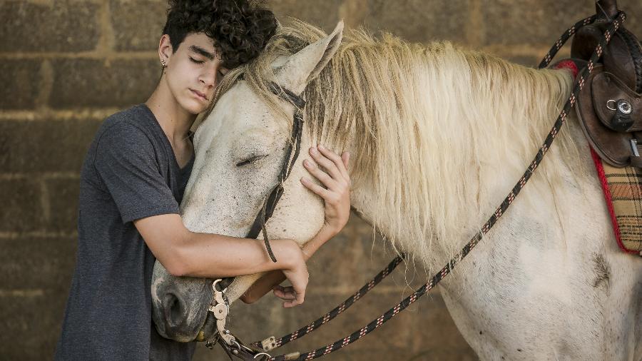 O cavalo Chapado e o estudante Enzo Picarelli Michelini, 13 - Keiny Andrade/UOL