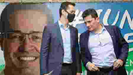 Deltan Dallagnol e Sergio Moro em evento de filiação do ex-procurador ao Podemos - Theo Marques/UOL - Theo Marques/UOL