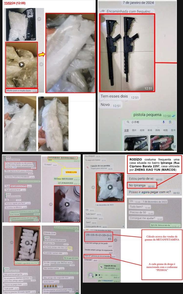 No WhatsApp dos traficantes foram encontradas conversas sobre compra e venda de drogas e armas No WhatsApp dos traficantes foram encontradas conversas sobre compra e venda de drogas e armas