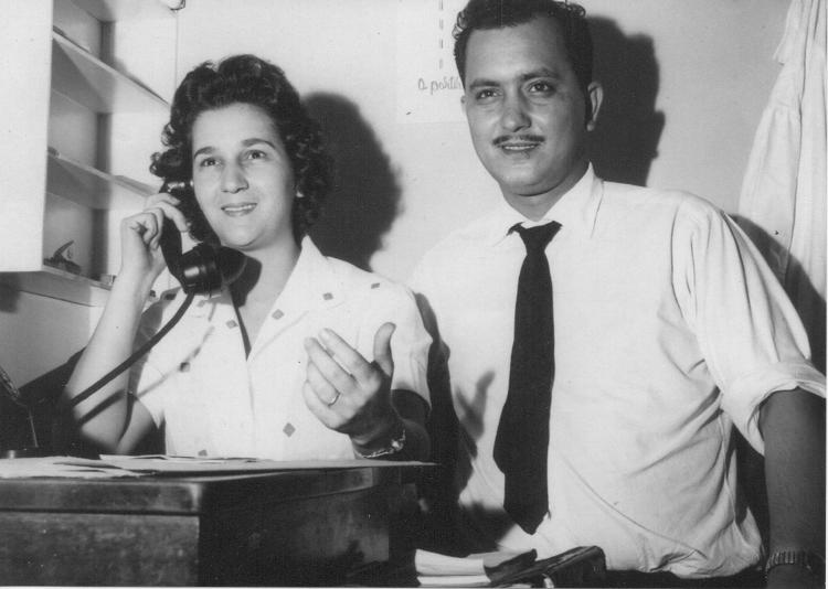 Antonio Alves de Souza e sua esposa, Nina, no Ponto Chic